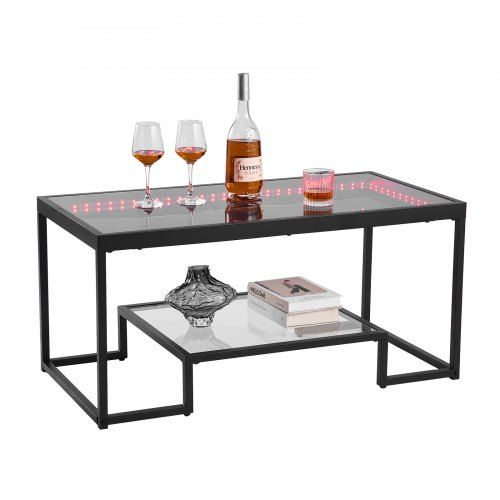 Moderne glazen salontafel met LED‑verlichting – stijl en functionaliteit voor elke ruimte