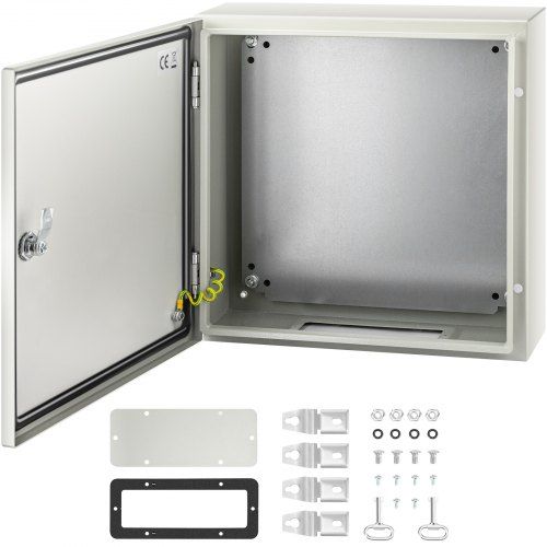 NEMA 4X Stalen Behuizing 40x40x15cm – Waterdicht en Sterk voor Buiten- en Binneninstallaties