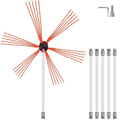 Flexibele nylon schoorsteenveger kit 6 m – veilig, efficiënt en kostenbesparend