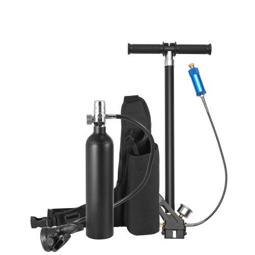 Compact navulbare snorkelluchttank 1 L – perfect voor beginners en noodsituaties