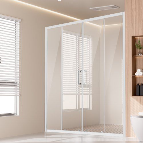 Semi-frameloze dubbele schuifdeur voor de douche: veiligheid, stijl en onderhoudsgemak