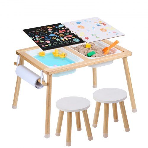 Optimale spel- en leerervaring: sensorische tafelset met krukjes en opbergbakken