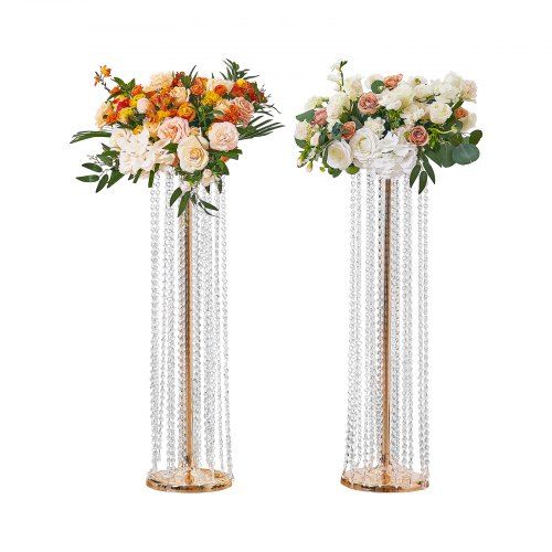Stijlvolle Kristallen Bloemenstandaard 20 × 20 × 90 cm – Elegante Decoratie voor Bruiloften en Evenementen