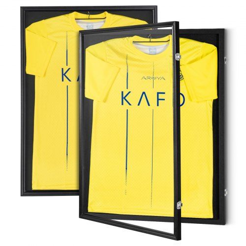 Set van 2 Jersey Shadow Boxes met UV‑bescherming – Stijlvolle display voor sportmemorabilia