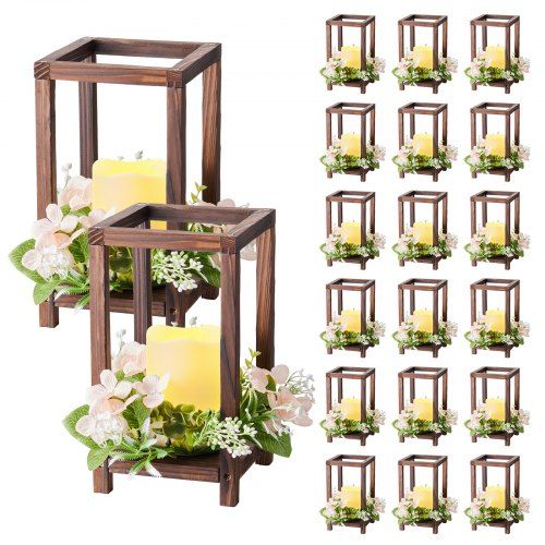 Complete houten lantaarnset voor bruiloft en feesten – romantische sfeer in één klik