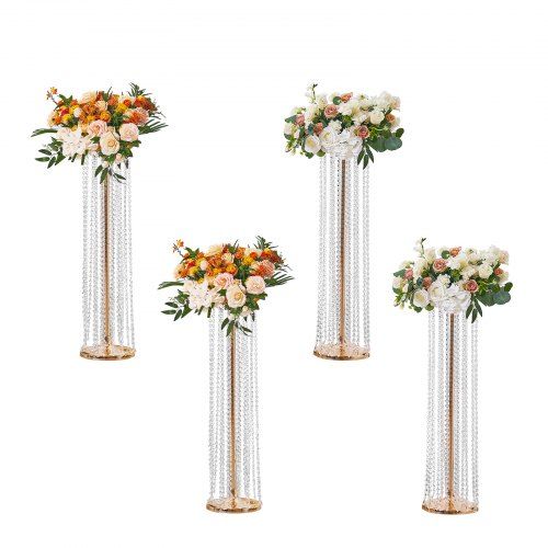 Elegant Kristallen Bloemenstandaard Set – Luxe Decoratie voor Bruiloften en Evenementen