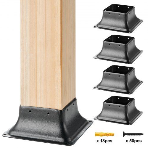Stabiele paalbasisset voor pergola’s, verandaleuningen en kolommen – alles‑in‑één oplossing