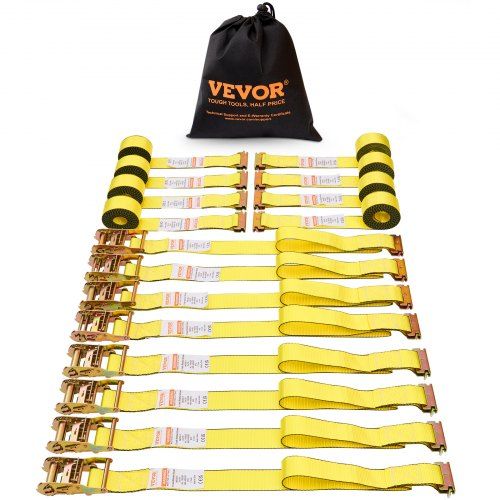 Set van 8 stevige ratelspanbanden 2” x 15 ft – veilig en veelzijdig transport