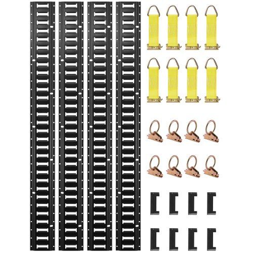 E-Track bevestigingsrailset 1,52 m – robuuste ladingzekering voor trailers en aanhangers