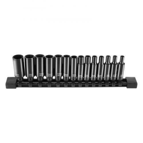 Robuuste 14‑delige slagdoppenset 6,35 mm voor auto‑onderhoud en machine‑reparatie