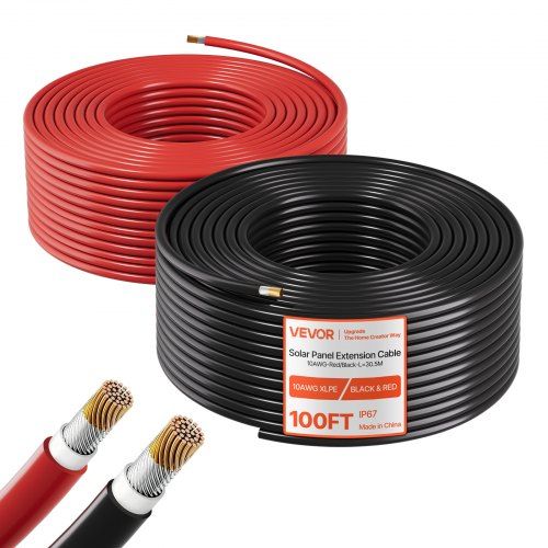 30,5 m Solarverlengkabel 10 AWG – Betrouwbare en Duurzame Connectie voor Zonne‑energie