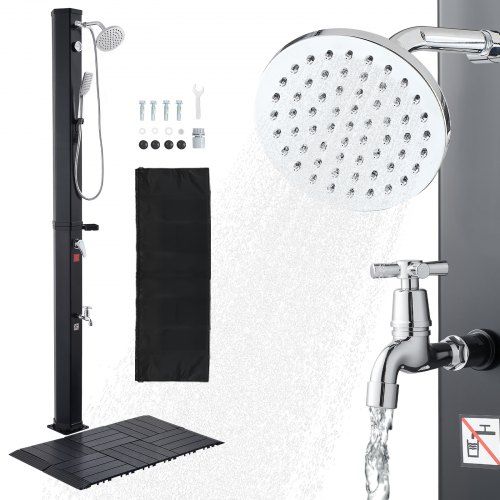 40 L Solar Buitendouche – Grote capaciteit, zonne‑energie en flexibele temperatuurregeling