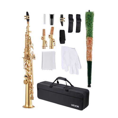 Bes-sopraansaxofoon voor beginners – Complete set met gouden afwerking en draagtas