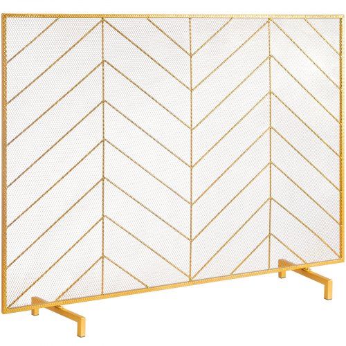 Gouden Iron Haardbescherming 98 cm – Veilig, stevig en stijlvol