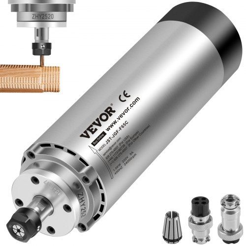 CNC Spindelmotor 1,5 kW – Luchtgekoeld, stil en duurzaam voor gravure en frezen