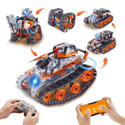 Ontdek de 5‑in‑1 STEM‑bouwset: van tank tot robot met één klik