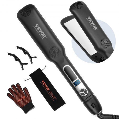 4 cm Titanium Stijltang met Negatieve Ionen en LCD‑display – Professionele Haarstijl voor Thuis en Onderweg