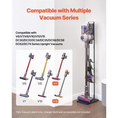 Dyson Stofzuigerstandaard met 4 Haken – Ruimtebesparende Opbergoplossing