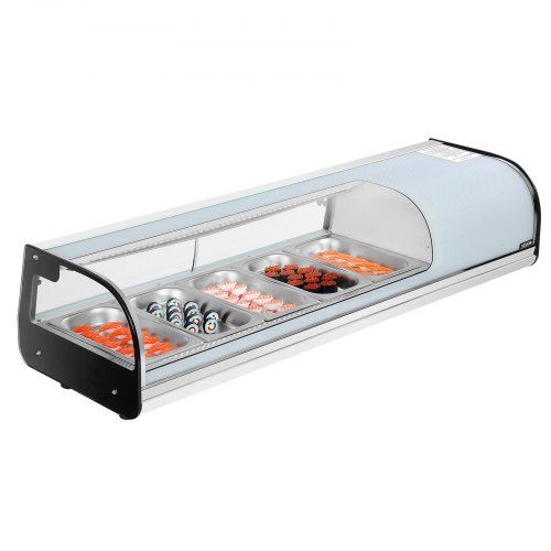Sushi-koelvitrine 52 L gebogen glas