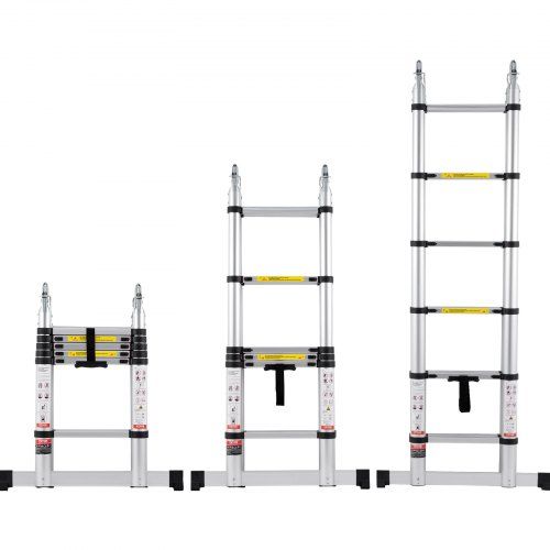 Telescopische A‑vormige aluminium ladder 1,85‑3,79 m – lichtgewicht en veelzijdig