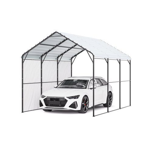 Stevige metalen carport 3 × 4,5 × 3,15 m – multifunctionele buitenopslag voor auto, boot en tractor