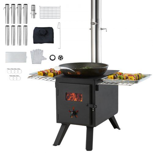 Compact Draagbare Buitenhoutkachel voor Camping en Off‑grid Verwarming