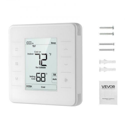 Programmeerbare 7‑daagse wandthermostaat voor warmtepomp, airconditioning en vloerverwarming – energiezuinig comfort