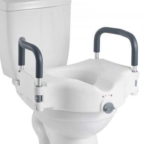 Verhoogde toiletbrilverhoger met comfortabele armleuningen – Comfort en veiligheid voor iedereen