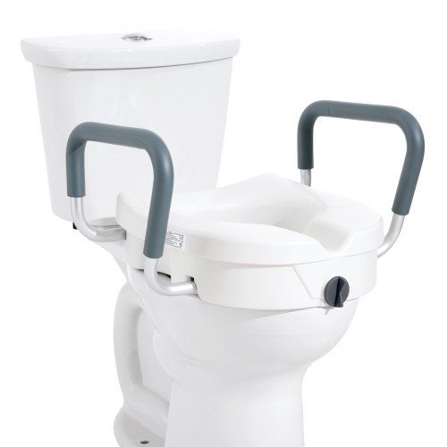 Verhoogde toiletzitting met verstelbare armleuningen: comfort en veiligheid voor senioren en anderen