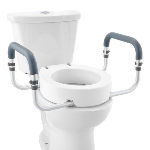Verhoogde toiletbril met zachte armleuning voor comfortabele en veilige toilethouding