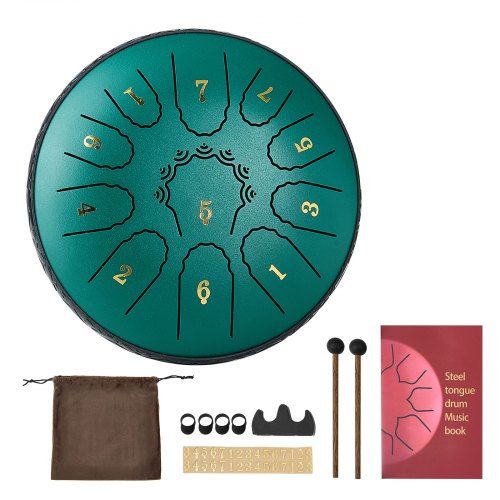 Ethereal Tongue Drum 11‑toons D‑majeur – Rustige metaalklank voor yoga, meditatie en beginners