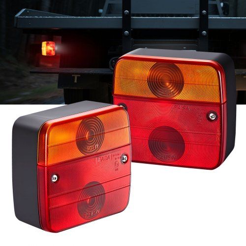 Waterdichte 4‑functionele trailerverlichting 2‑pack voor vrachtwagens, boten en campers