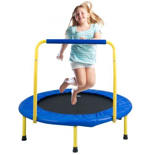 Compact kindertrampoline voor binnen en buiten – veilig, opvouwbaar en makkelijk te monteren