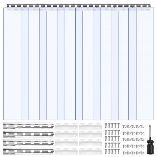 Transparant PVC‑strokengordijn 1220 × 2134 mm – Degelijke isolatie voor elke deuromgeving