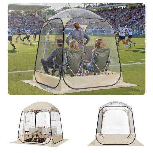 Transparante pop‑up sporttent 160 cm – licht, stevig en snel opgezet voor elke buitenactiviteit