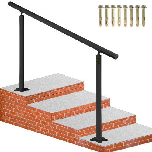 Flexibele Buitentrapleuning 0‑5 Stappen – Sterke Aluminium Leuning voor Veiligheid in Tuin en Veranda
