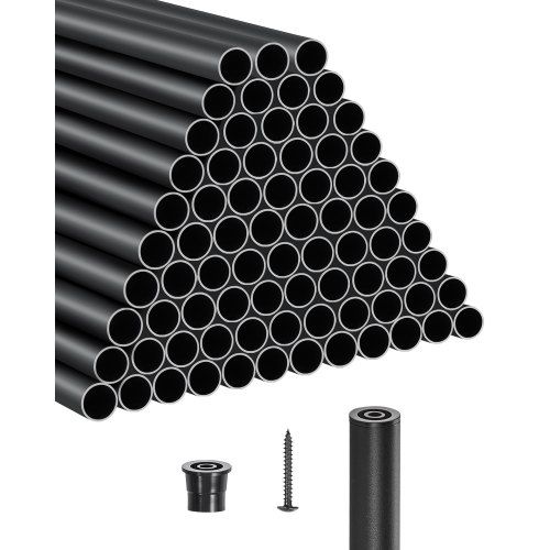 Matzwart aluminium trapleuning set – 101 robuuste balusters voor binnen en buiten
