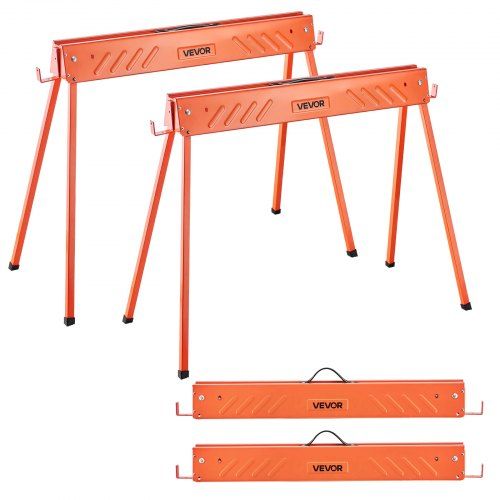 2‑pack opvouwbare zaagbokken 300 kg – draagbaar, antislip en klaar voor elk timmerproject