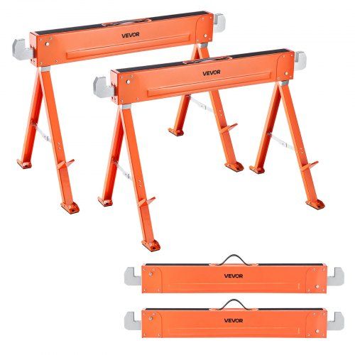 Draagbare opvouwbare zaagbokken (2-pack) – Sterk, veilig en mobiel voor timmerwerk