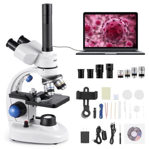 Trinoculaire microscoop 40×‑5000×: Professionele kwaliteit voor thuis‑ en schoolgebruik