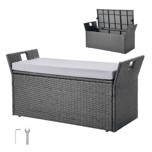 Tuinbank met opbergruimte van PE‑rotan – Comfort, kracht en stijl voor elk terras