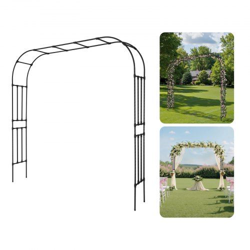 Stabiele zwarte tuinboog – Romantiek en functionaliteit voor elke buitenruimte
