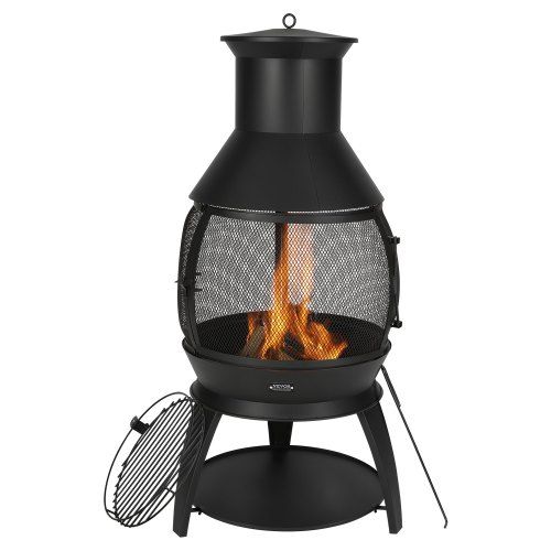 Azteekse Tuinhaard 500 × 1100 mm: Warmte, Grillen en Sfeer voor de Buitenruimte