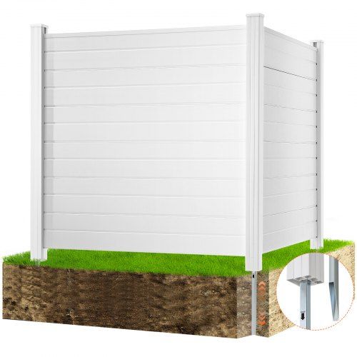Duurzaam PVC‑privacyhek 127 × 127 cm met gegalvaniseerde palen: uitgebreide gids