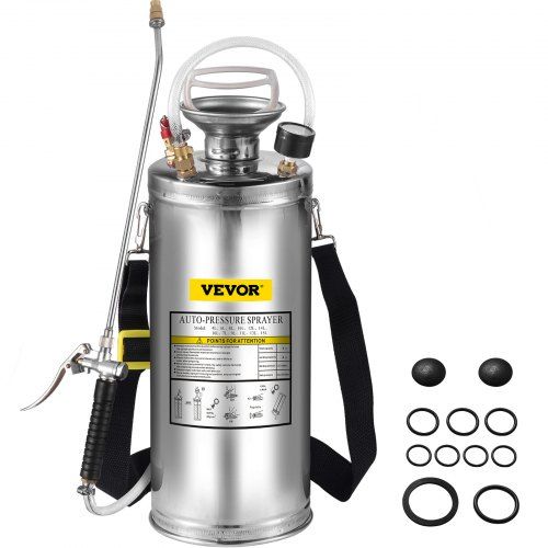Robuuste roestvrijstalen 2‑gallon handpompsproeier: veelzijdig, veilig en draagbaar