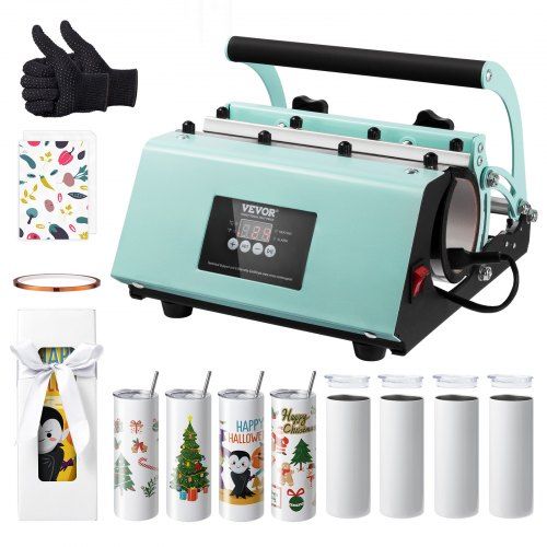 Handmatige mok‑hittepers set met 8 blanco 20 oz mokken – Creatief en snel gepersonaliseerd