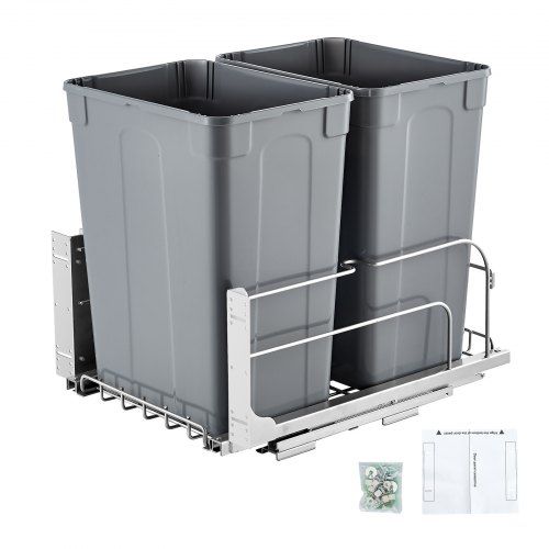 Optimale uittrekbare afvalbak voor de keuken – 35 l × 2 met soft‑close