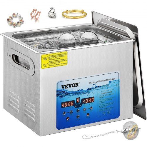 Ultrasone Reiniger van 15 L: Diepe, zachte reiniging voor sieraden, horloges en meer