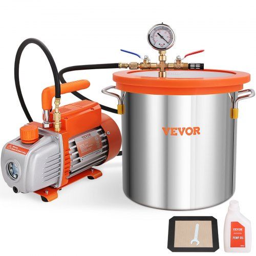 Optimale vacuümpomp en -kamer set voor epoxy, hars en houtstabilisatie