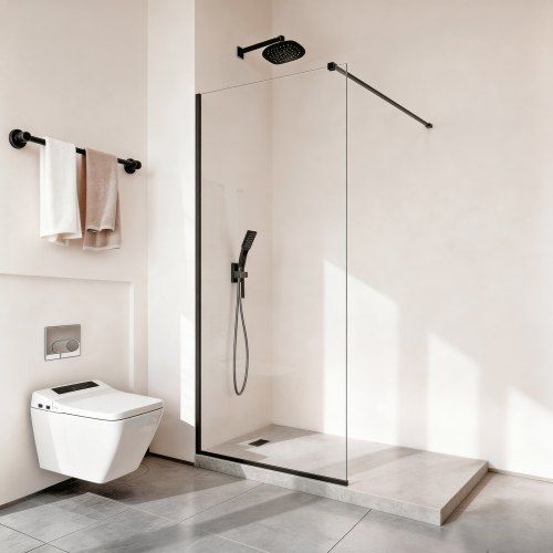 Moderne glazen douchewand 864 × 1870 mm – elegant en waterdicht